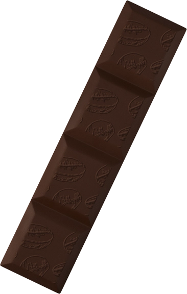 View of the Chocolate at the transparent background