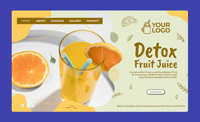 Website Template from Detox Fruit Juice