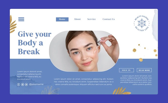 Template of Website (Beauty Related)